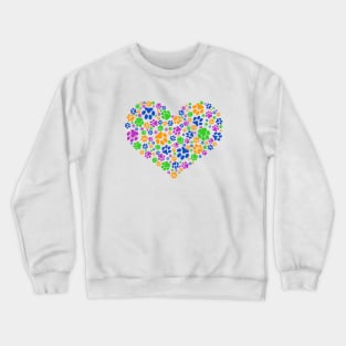 Heart Cat's footprints Crewneck Sweatshirt